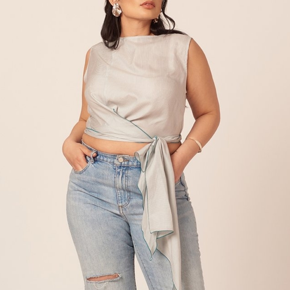 Shayne Silk Blend Tie Top